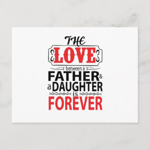 The love between a father and daughter postcard