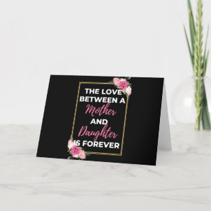 The Love Between A Mother And Daughter Is Forever Holiday Card