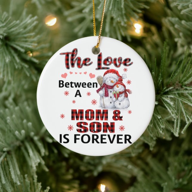 The love between a mum and son ceramic ornament (Tree)