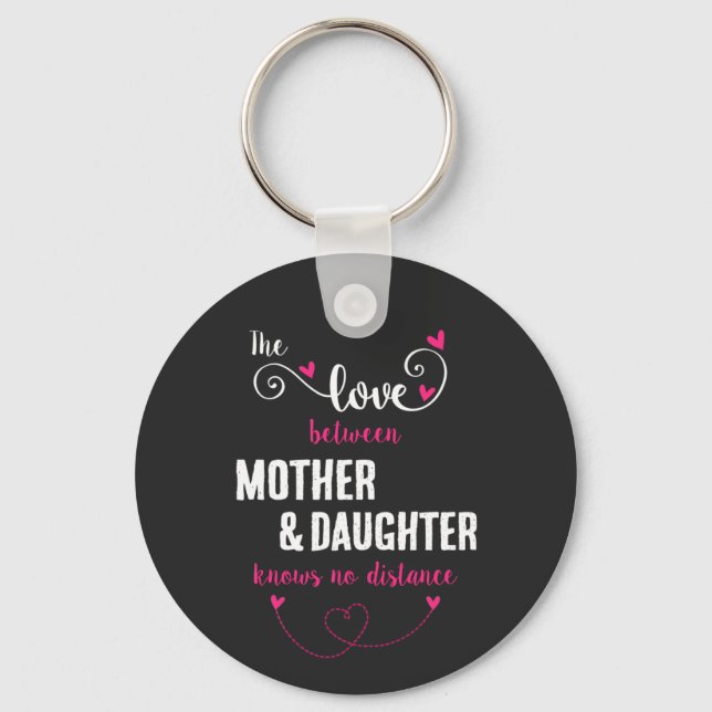The love between mother and daughter distance key ring (Front)