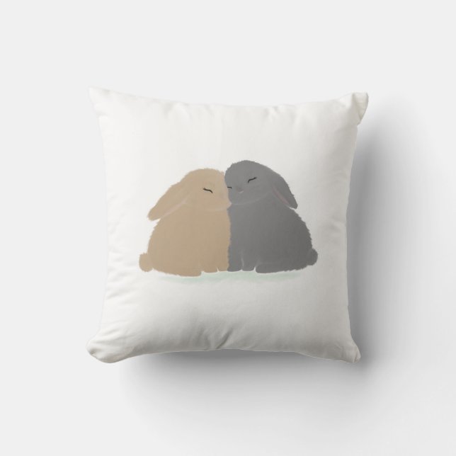 The Love Bunnies  Cushion (Front)