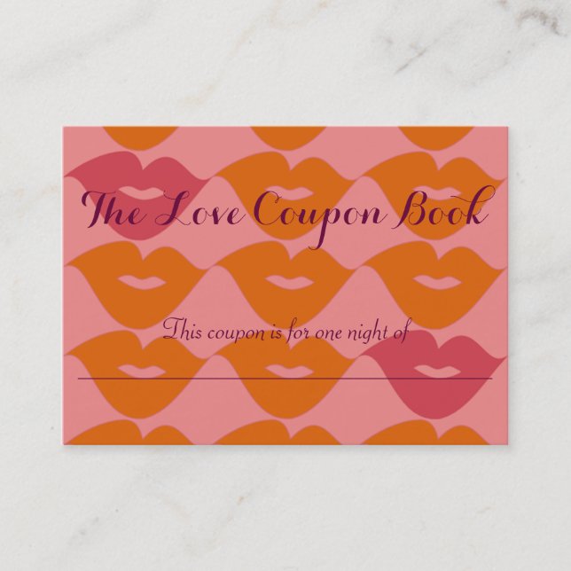 The Love Coupon Book (Front)