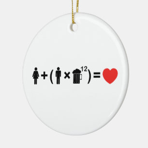 The Love Equation for Men Ceramic Ornament