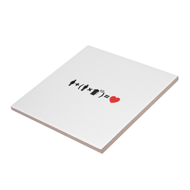 The Love Equation for Men Ceramic Tile (Side)