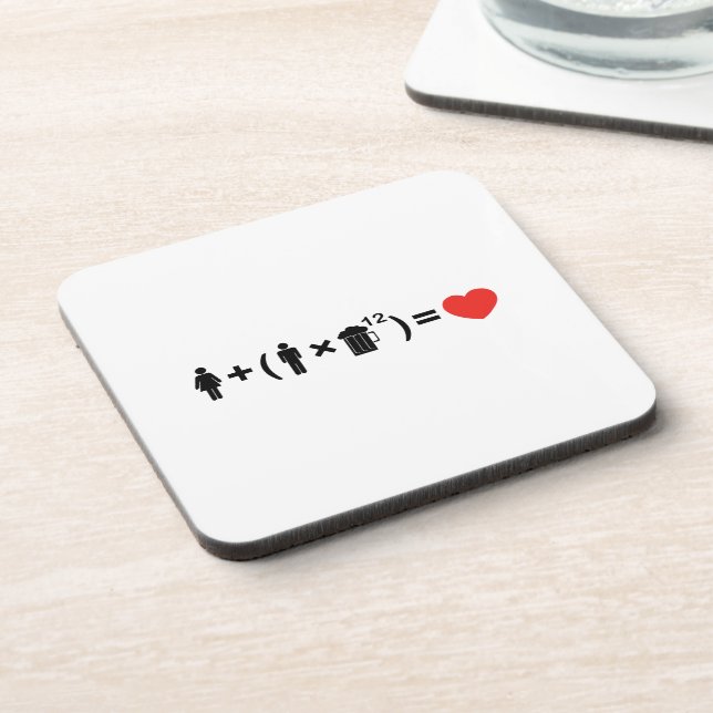 The Love Equation for Men Coaster (Left Side)