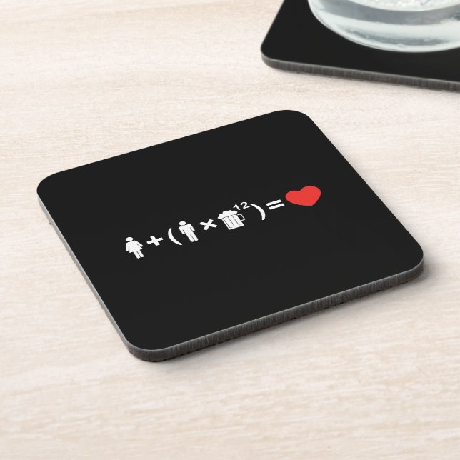 The Love Equation for Men Coaster (Left Side)