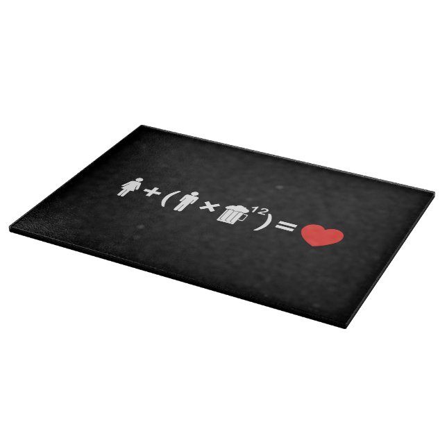 The Love Equation for Men Cutting Board (Corner)
