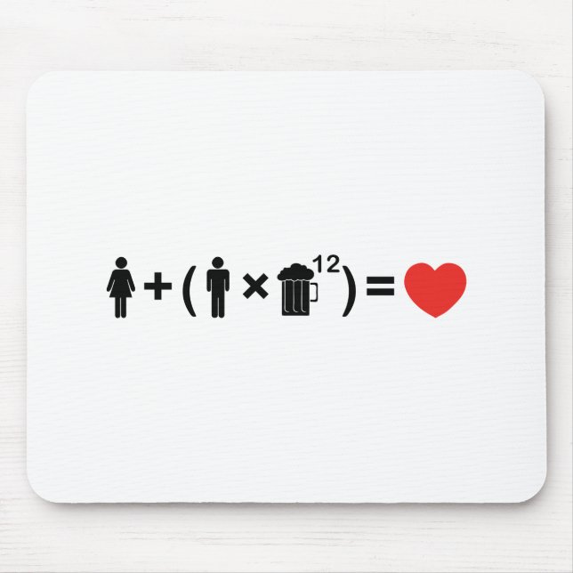 The Love Equation for Men Mouse Pad (Front)