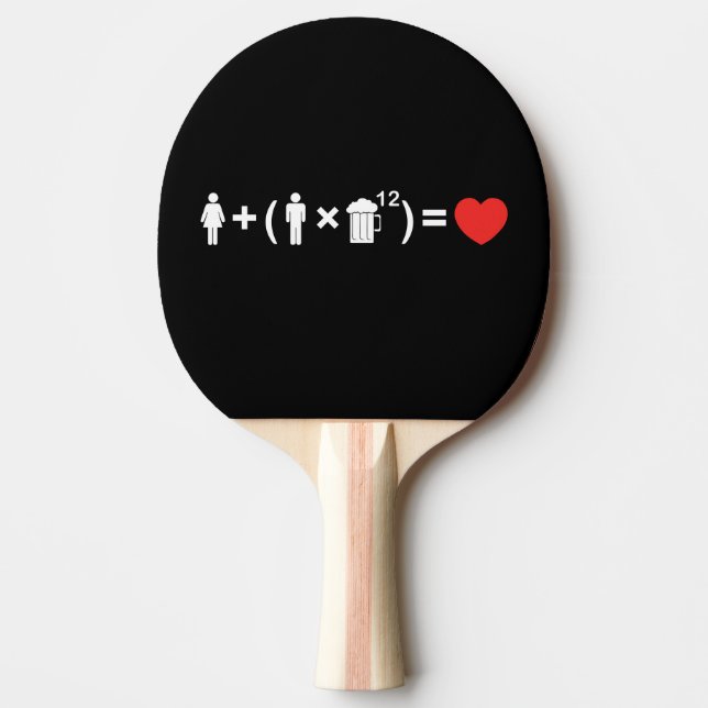 The Love Equation for Men Ping Pong Paddle (Front)