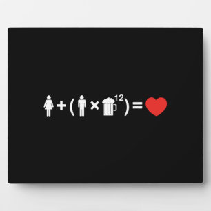 The Love Equation for Men Plaque