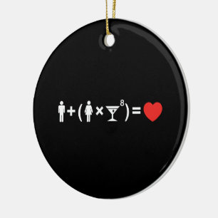 The Love Equation for Women Ceramic Ornament