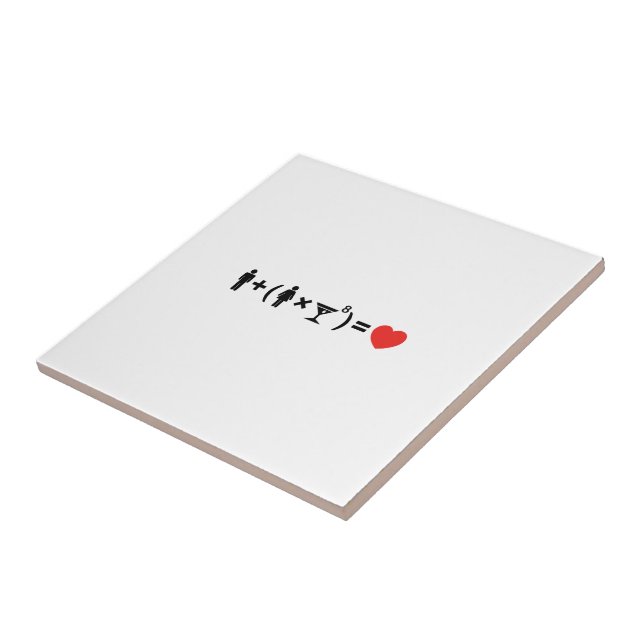 The Love Equation for Women Ceramic Tile (Side)