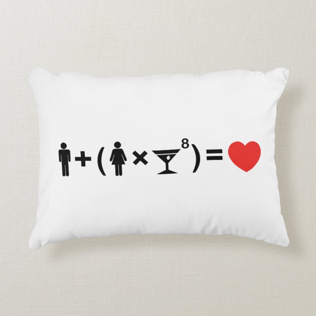 The Love Equation for Women Decorative Cushion (Front)