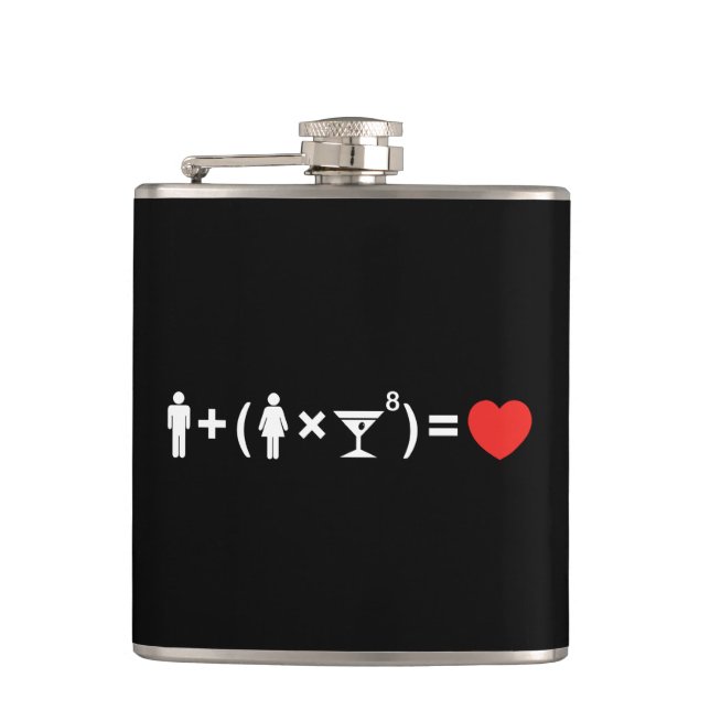 The Love Equation for Women Hip Flask (Front)