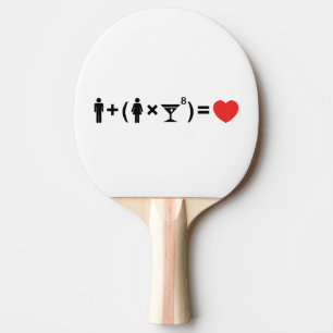 The Love Equation for Women Ping Pong Paddle