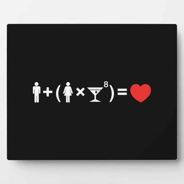 The Love Equation for Women Plaque (Front)