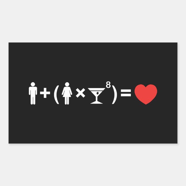 The Love Equation for Women Rectangular Sticker (Front)