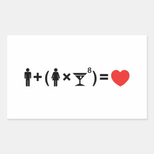 The Love Equation for Women Rectangular Sticker