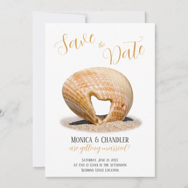 The Love Heart Shell, Wedding, Save The Date (Front)