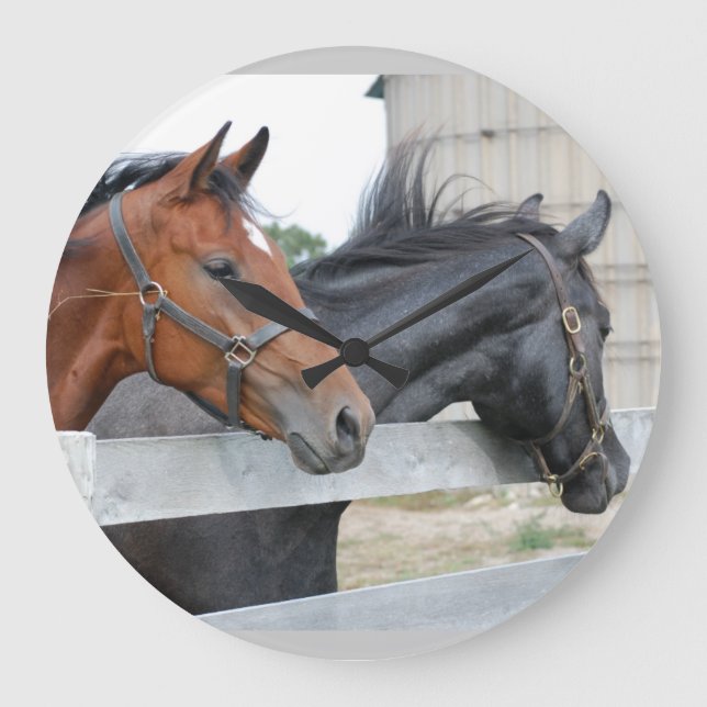 The Love Horses Large Clock (Front)