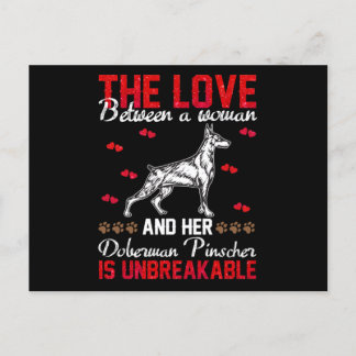 The Love Is Unbreakable Doberman Pinscher Postcard