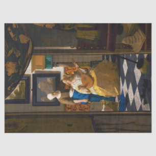 The Love Letter, 1669-1670 by Johannes Vermeer Tissue Paper