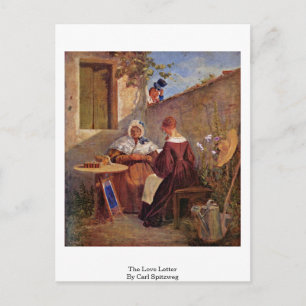 The Love Letter By Carl Spitzweg Postcard
