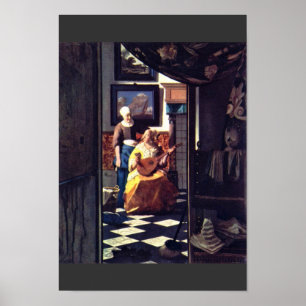 The Love Letter,  By Johannes Vermeer Poster
