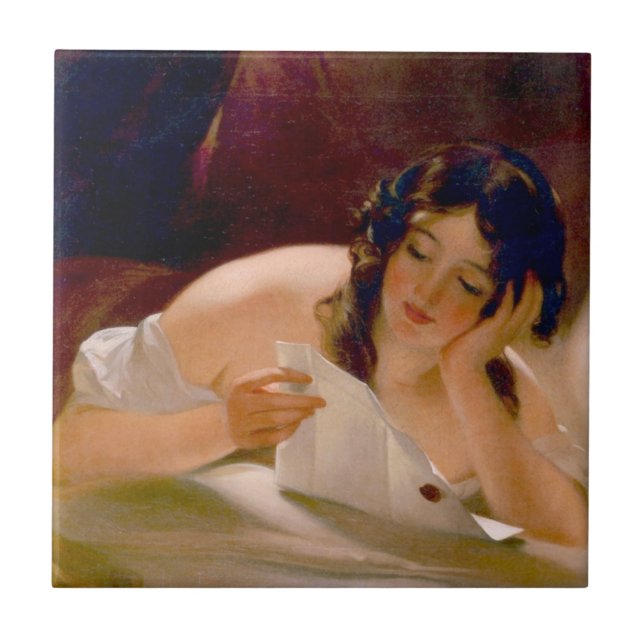 The Love Letter (by Thomas Sully) Ceramic Tile (Front)