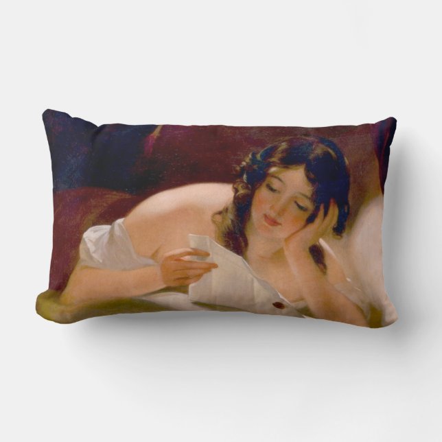 The Love Letter (by Thomas Sully) Lumbar Cushion (Front)