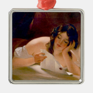 The Love Letter (by Thomas Sully) Metal Ornament