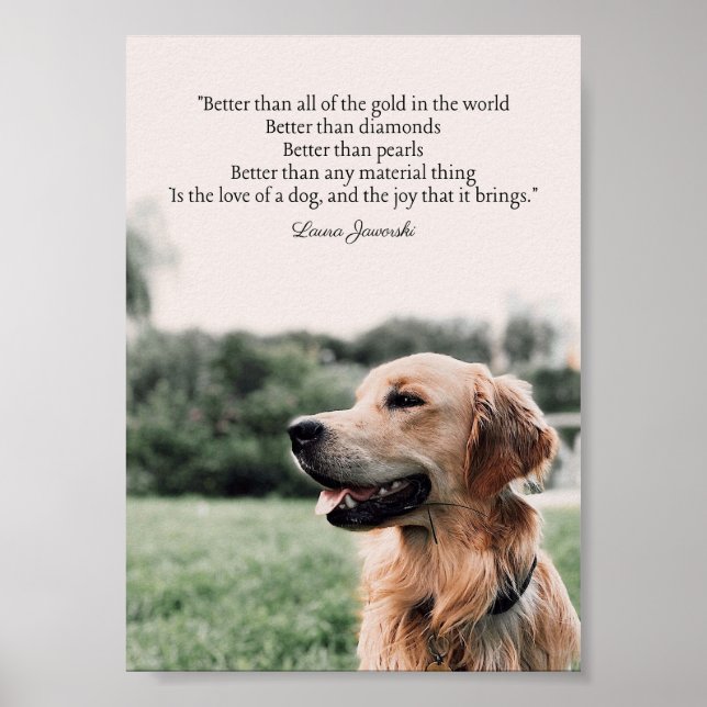 The Love of a Dog Poster by Laura Jaworski (Front)