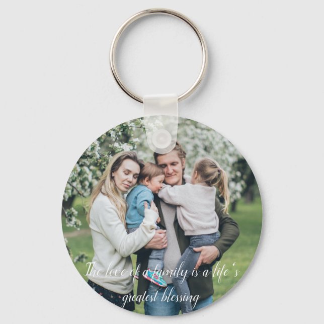 The love of a family is life's greatest blessing key ring (Front)