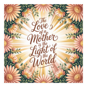 The Love Of A Mother Is The Light Of The World Photo Print