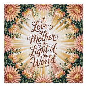 The Love Of A Mother Is The Light Of The World Poster