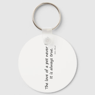 The Love of a Pet (words only) Key Ring