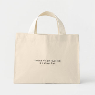 The Love of a Pet (words only) Mini Tote Bag