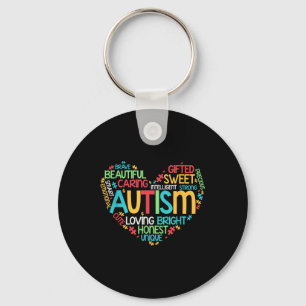 The Love Of Autism Awareness Beautiful Sweet Carin Key Ring