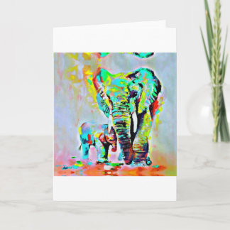 The Love Of Elephants Holiday Card