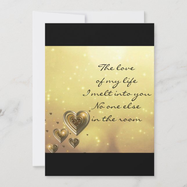 The Love Of My Life Greeting Card (Front)