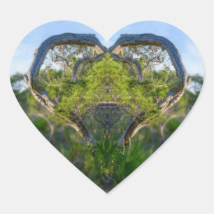 The Love Of Nature Heart Sticker