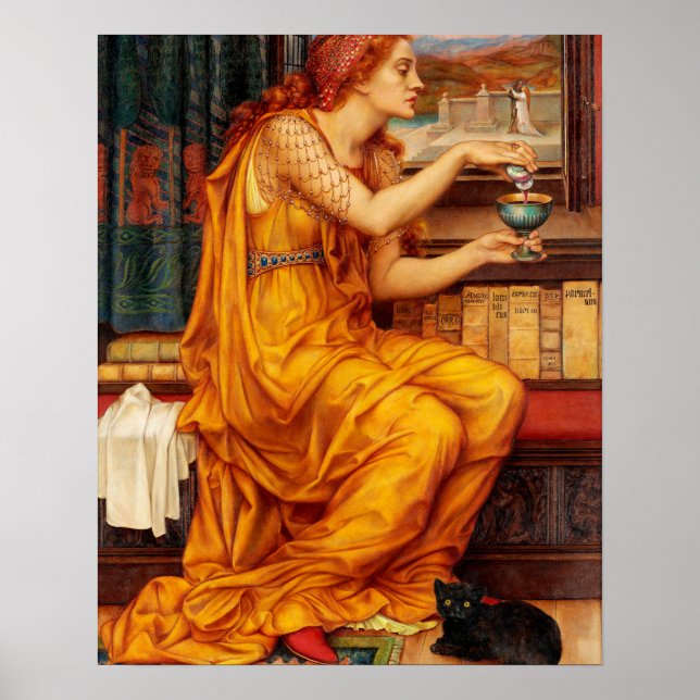 The Love Potion - Evelyn De Morgan Painting Poster (Front)