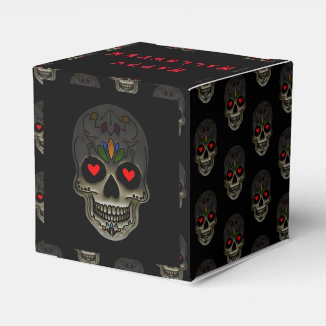 The Love Skull Customisable  Favour Box (Back Side)