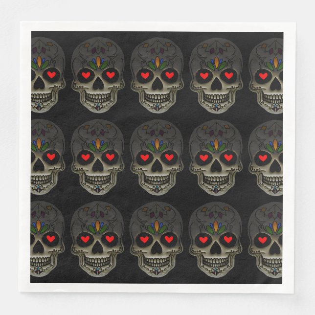 The Love Skull  Napkin (Front)