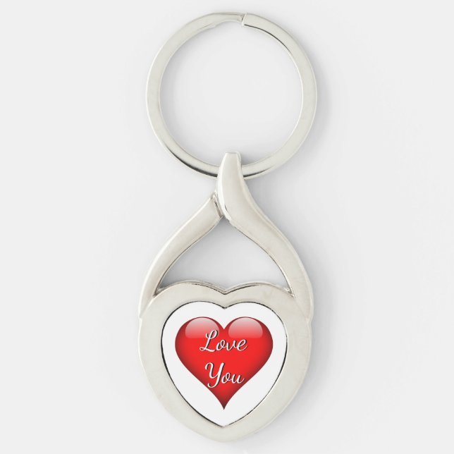 The Love You Heart Key Chain (Front)