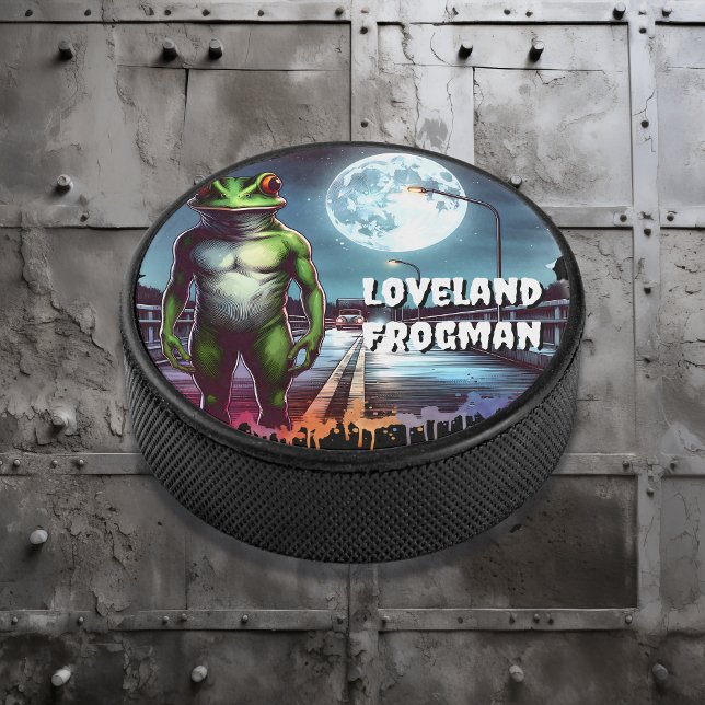 The Loveland Frogman | Ohio Cryptid Hockey Puck (Creator Uploaded)