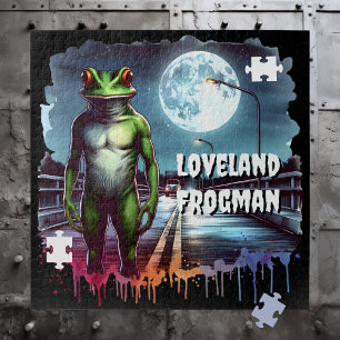 The Loveland Frogman   Ohio Cryptid Jigsaw Puzzle