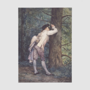 The Lover in the Woods (Scene of Romantic Love) Tissue Paper