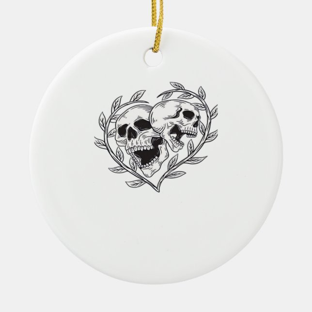 The Lover Till Death Do Us  Ceramic Ornament (Front)