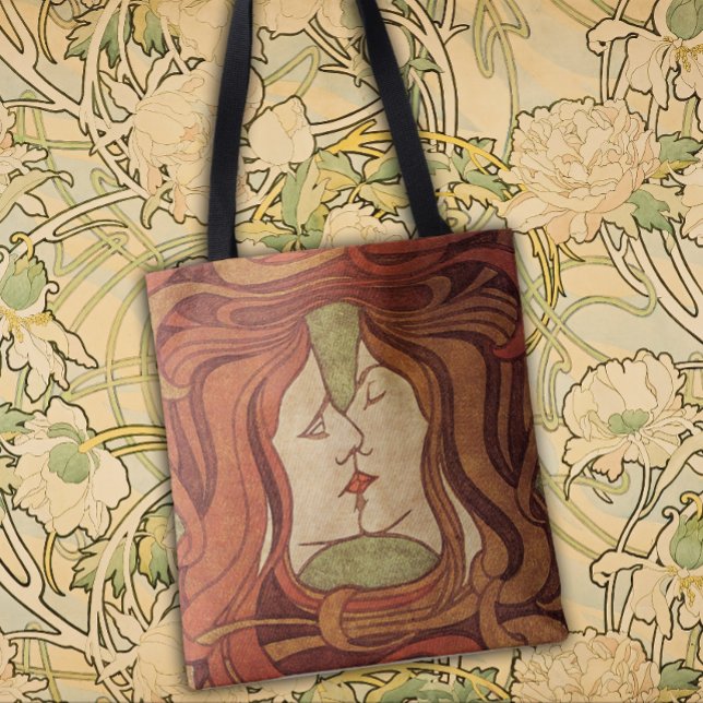 The Lovers - Art Nouveau Stylish Tote Bag (Creator Uploaded)